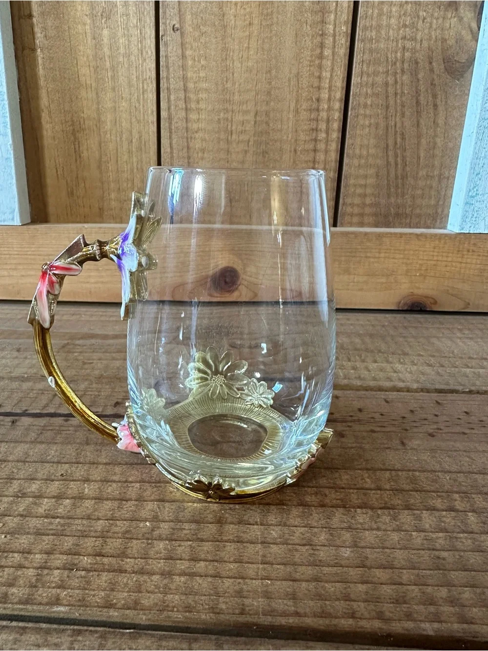 Arc of France Glass Floral Mug